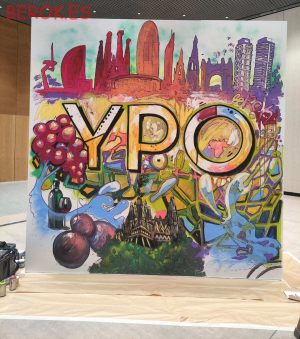 Exhibicion Graffiti En Directo Para YPO Barcelona Lideres Mundiales 300x100000